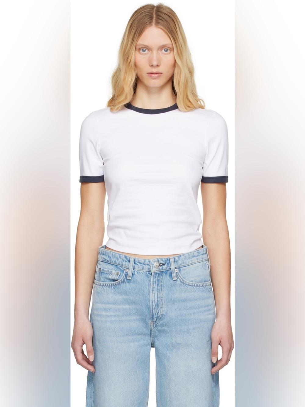 NWT rag & bone White Mia Ringer T-shirt